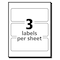 Avery Removable Multi-Use Labels, Inkjet/Laser Printers, 1.5x3, White, PK150 13943/5440 - alternate 2